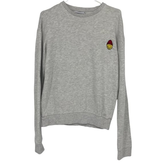 Ami Paris Alexandre Mattiusi Smiley patch crewneck pullover medium Heather grey - Picture 3 of 16